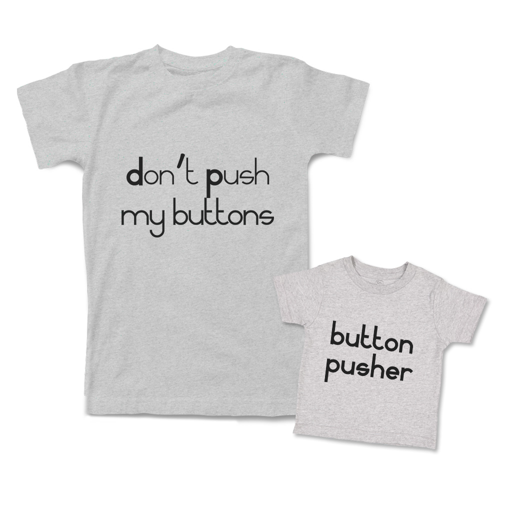 Mom Mommy and Me Outfits Do Not Push My Buttons Pusher Knit Cotton Match Clothes - Picture 9 of 9