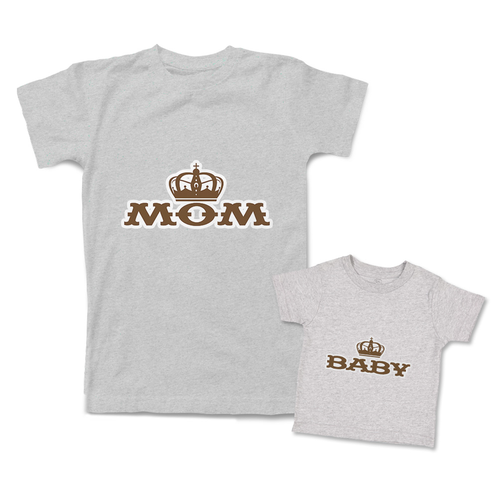 Love Mommy and Me Outfits Mom Baby Crown Knit Cotton Match Clothes - Picture 9 of 9