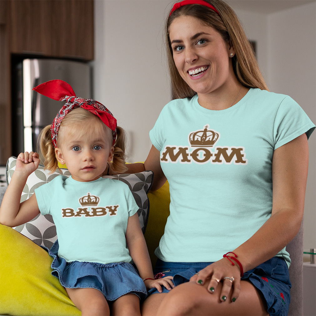 Love Mommy and Me Outfits Mom Baby Crown Knit Cotton Match Clothes - Picture 2 of 9