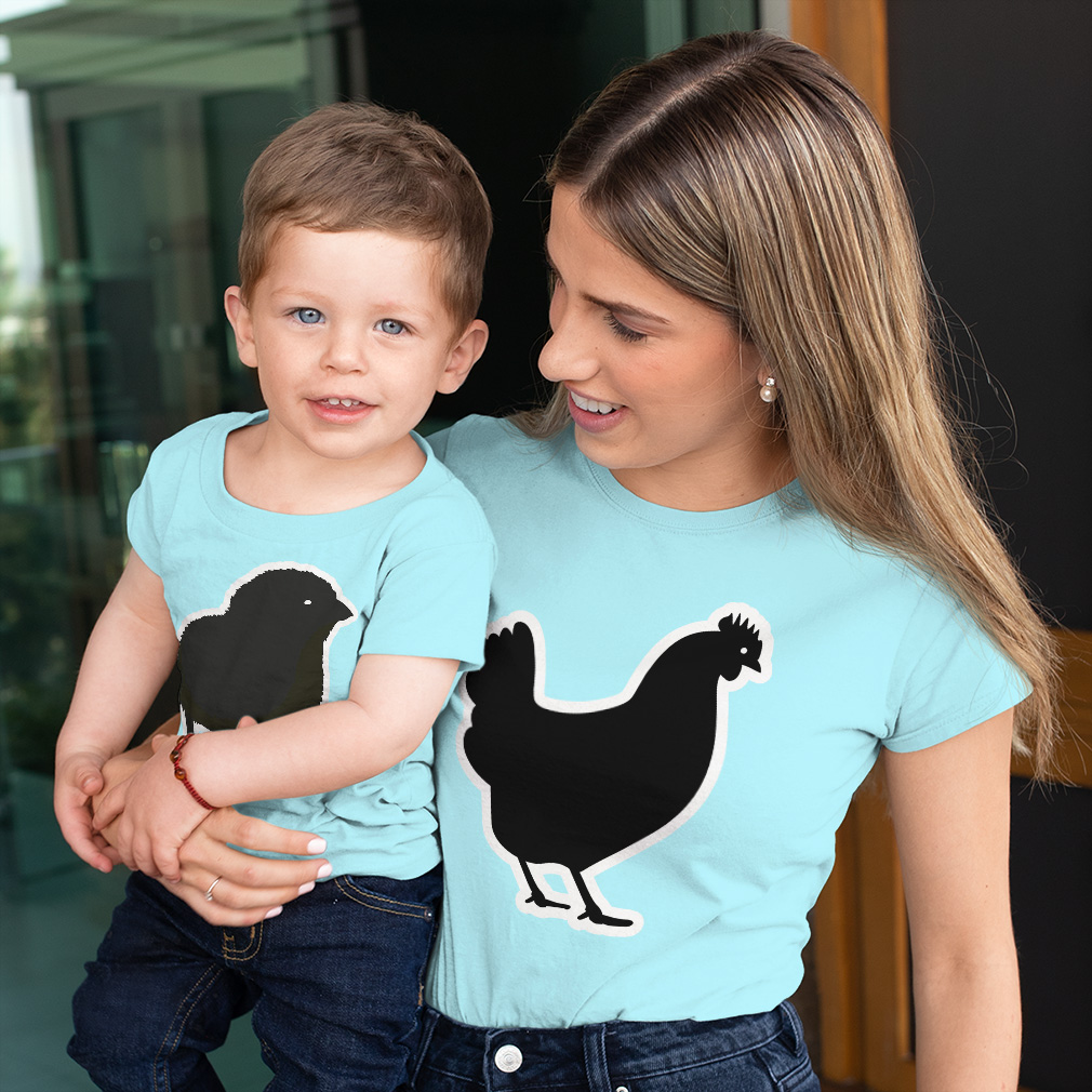 Mommy and Me Outfits Hen Chicken Black Small Chick Easter Cotton Match Clothes